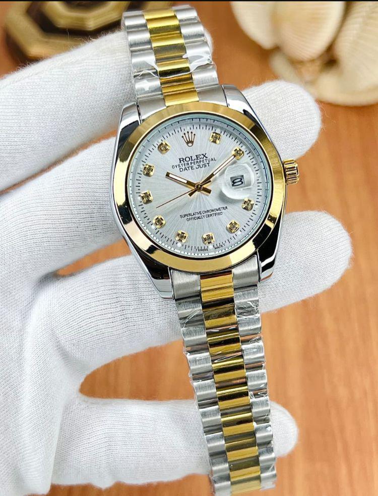 Rolex Truetone with white dial SEMI AUTO