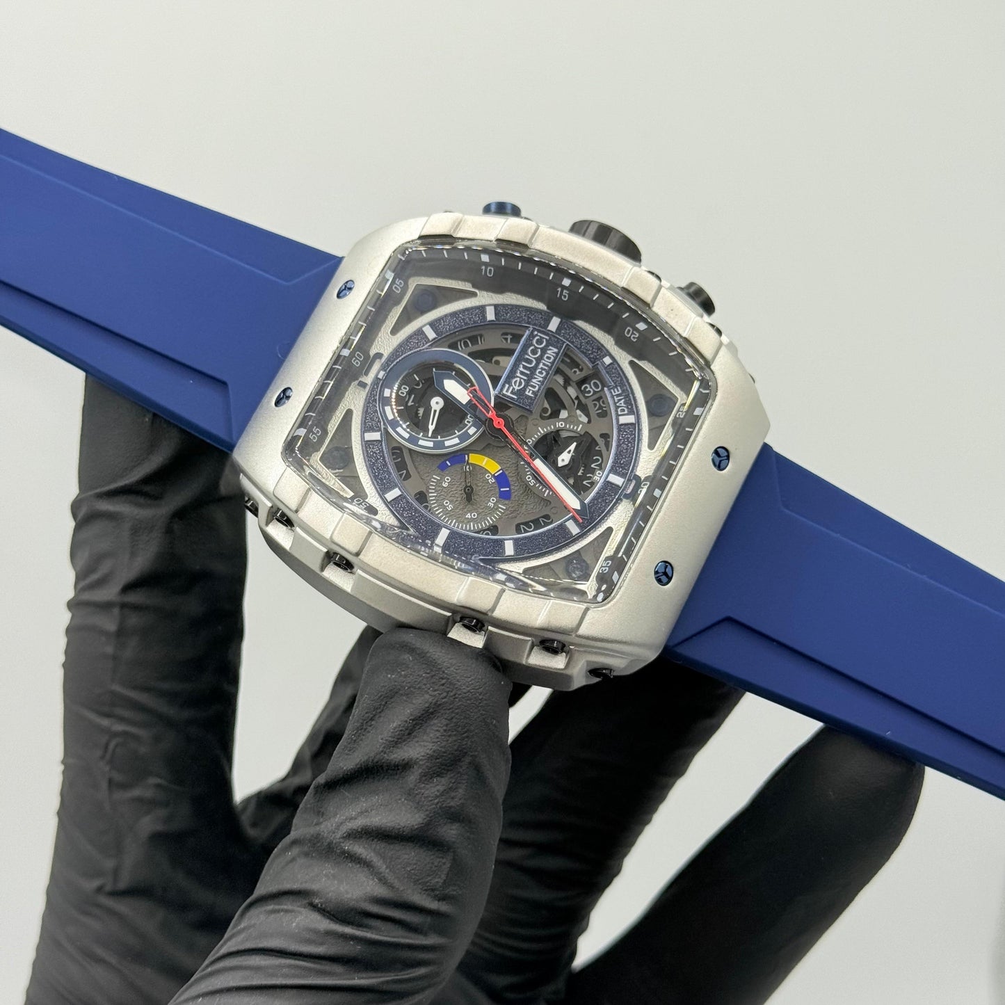 Ferrucci Stop watch blue strap  with 1 year warranty