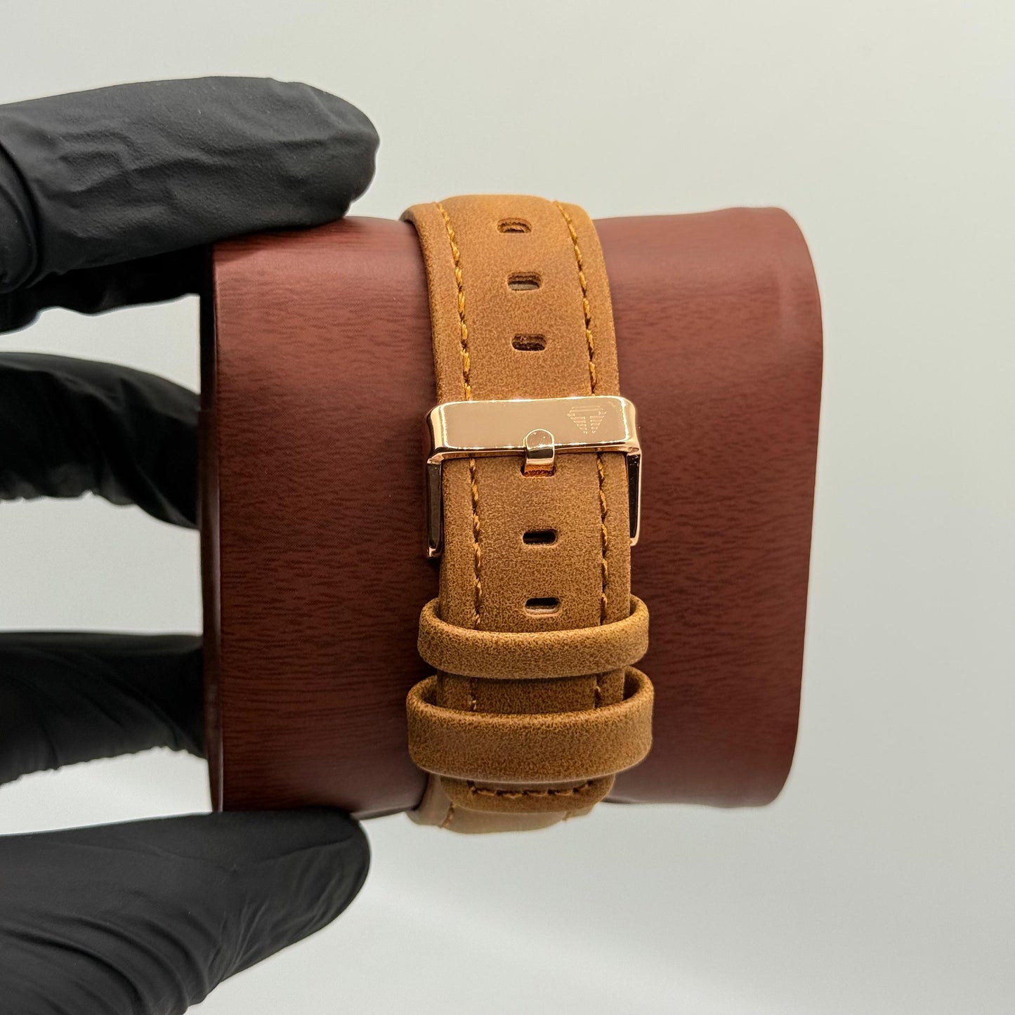 TOMI bronze colour strap with square dial watch