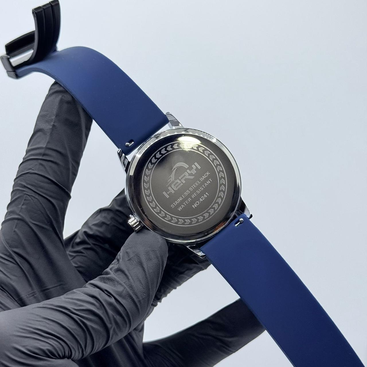 casino watch with blue strap