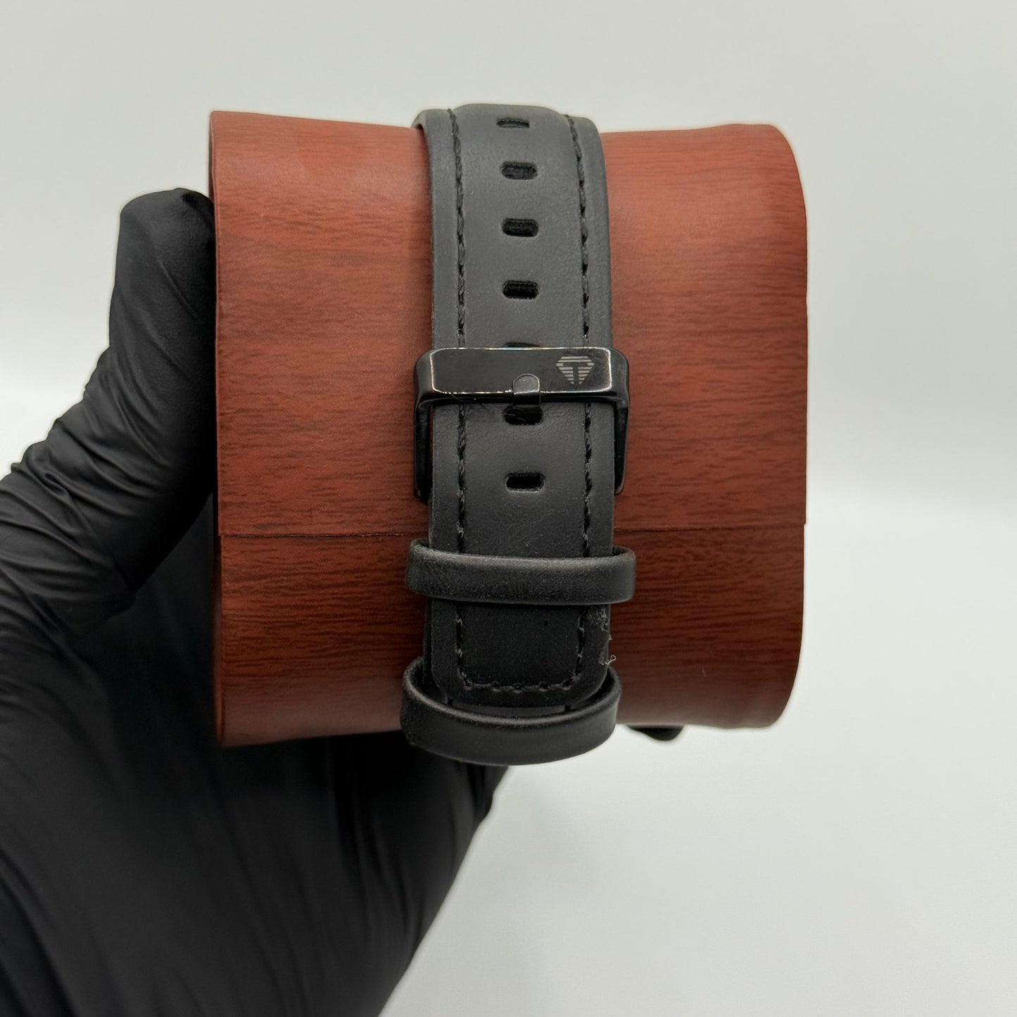 TOMI black colour strap with square dial watch