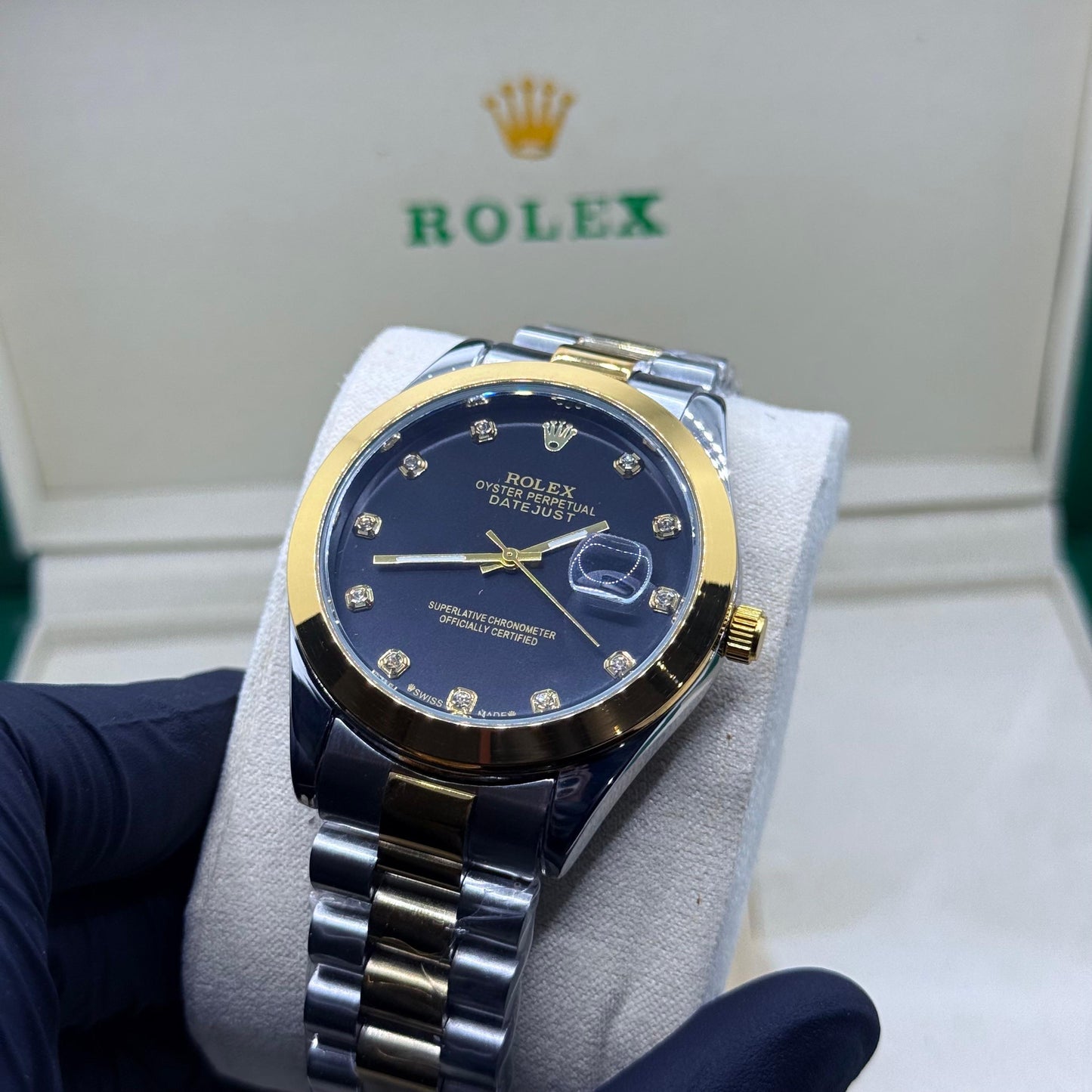 Rolex Truetone with Black dial SEMI AUTO